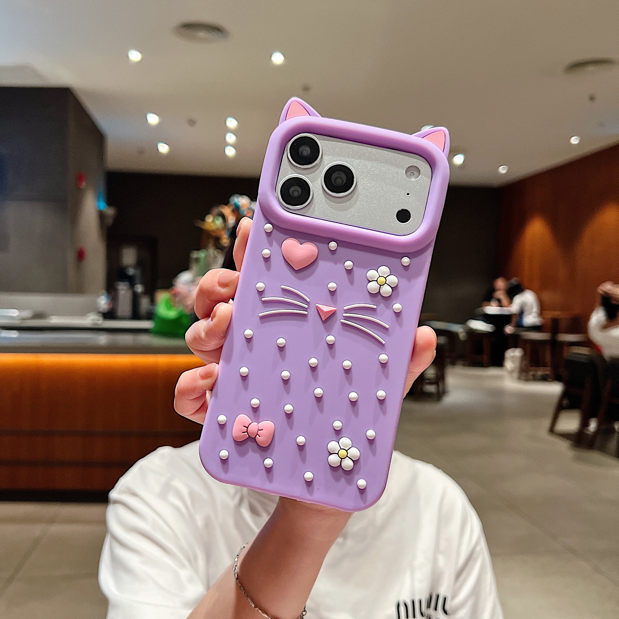 Kitty Whiskers Pearl Decorated Cover