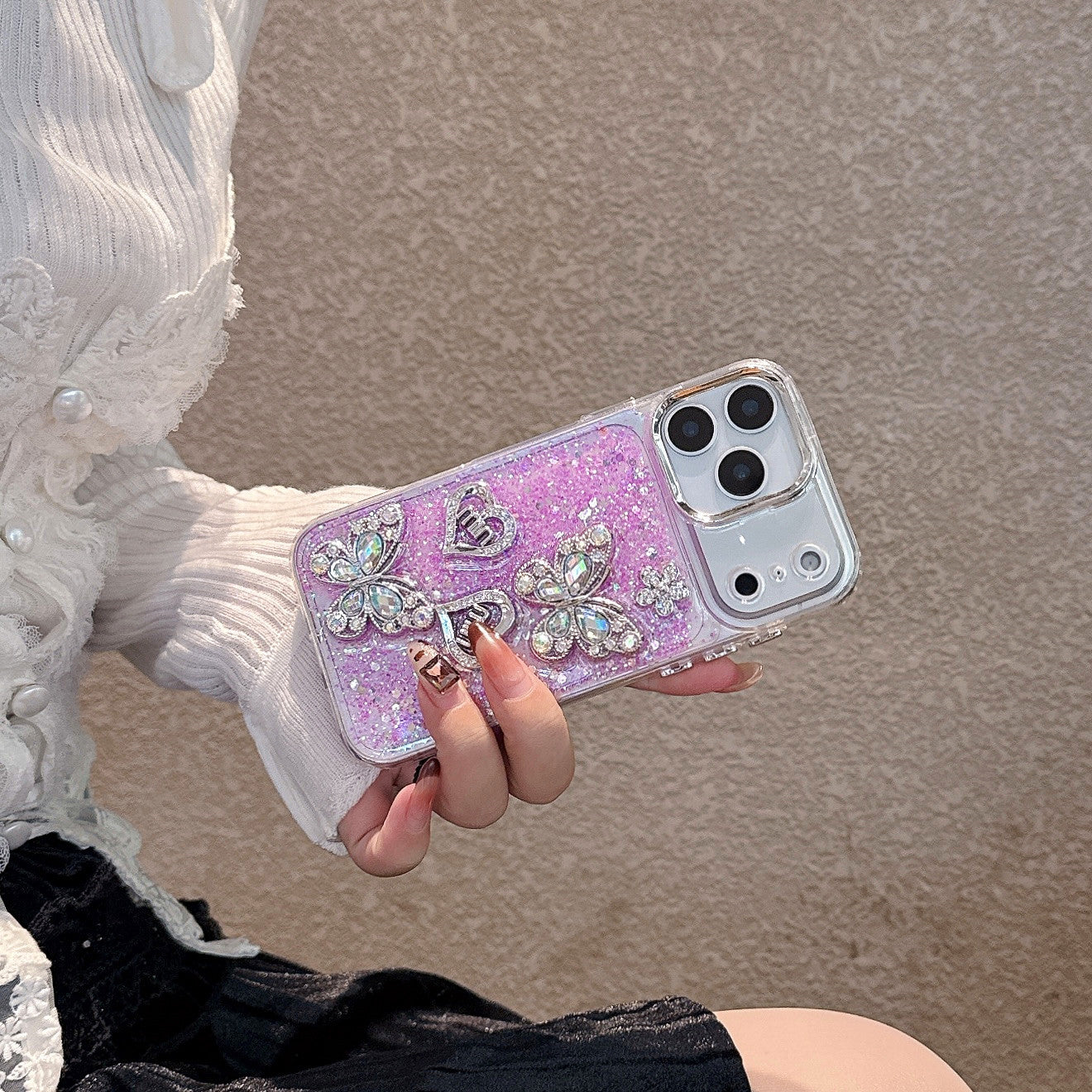 Angel Butterfly Love Silicone Phone Case For iPhone 15