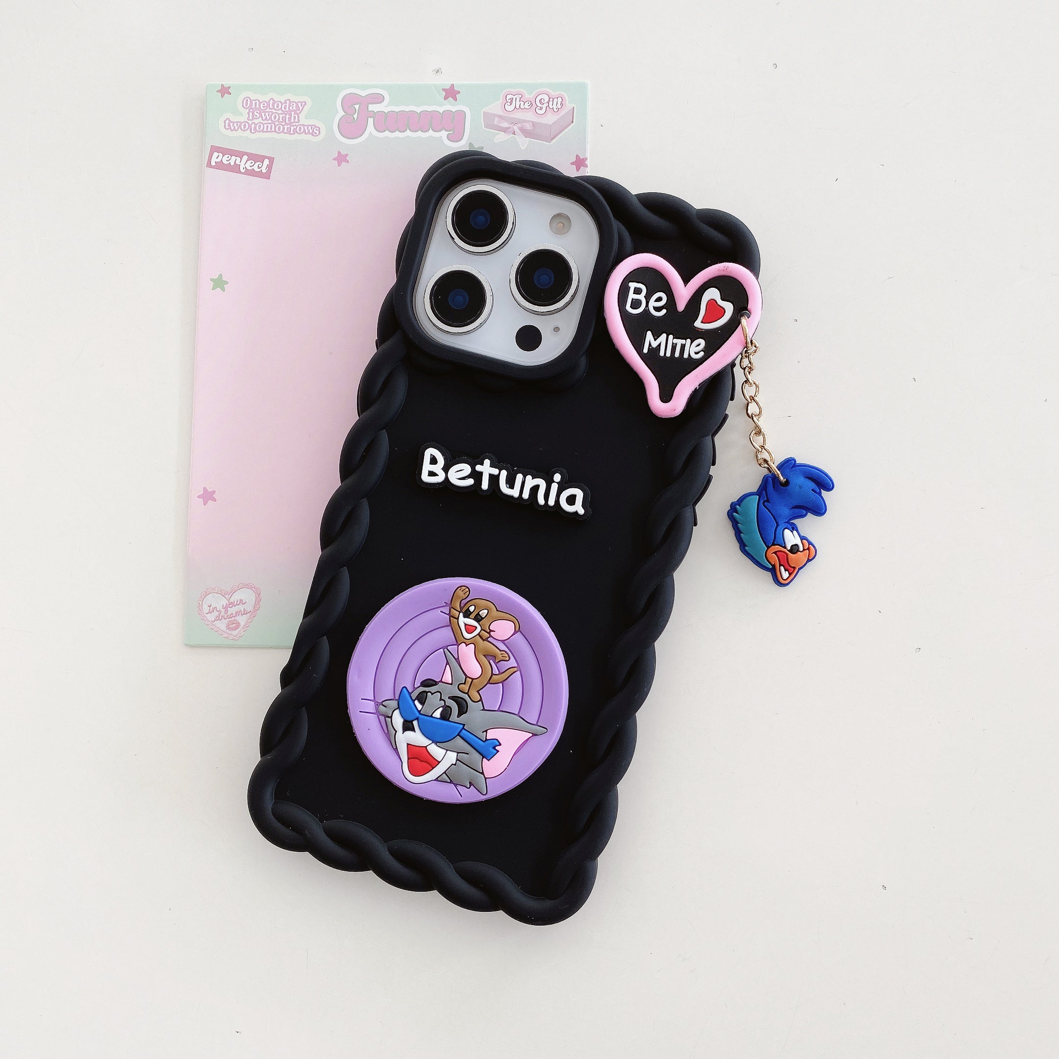 Be Mine Tom-Jerry Silicon Phone Cases For iPhone 16 Pro Max