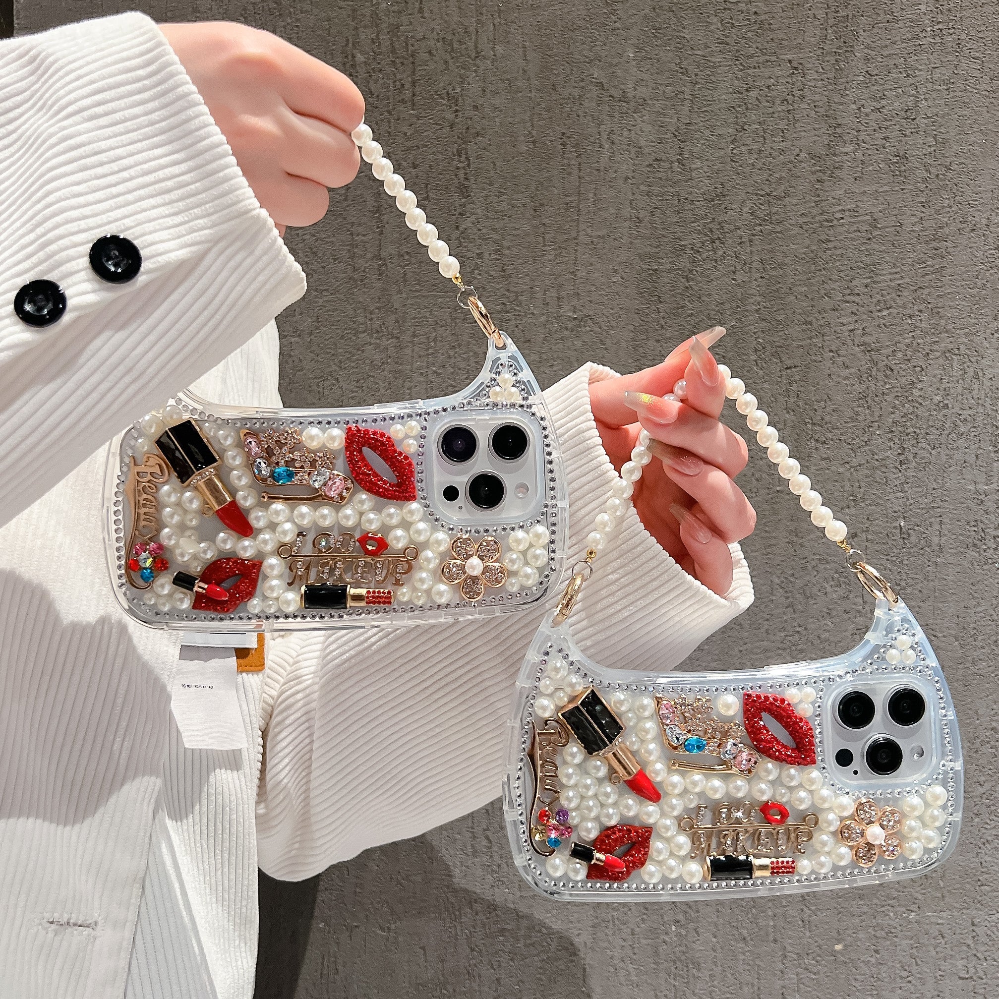 Beauty Makeup Bag Silicon Phone Cases For iPhone 12 Pro Max