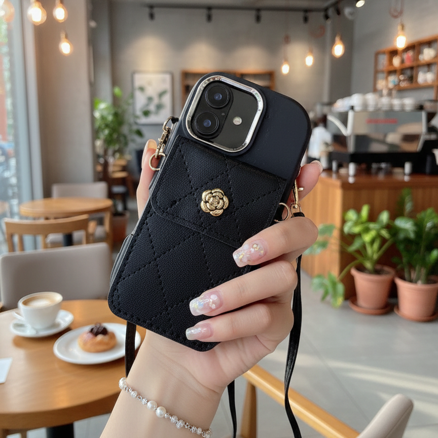 Black_Silicon_Phone_Case_With_Card-Cash_Wallet_2