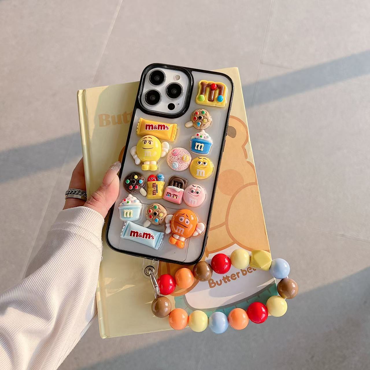 Candy Crush With Stone Bracelet Silicon Phone Cases For iPhone 15