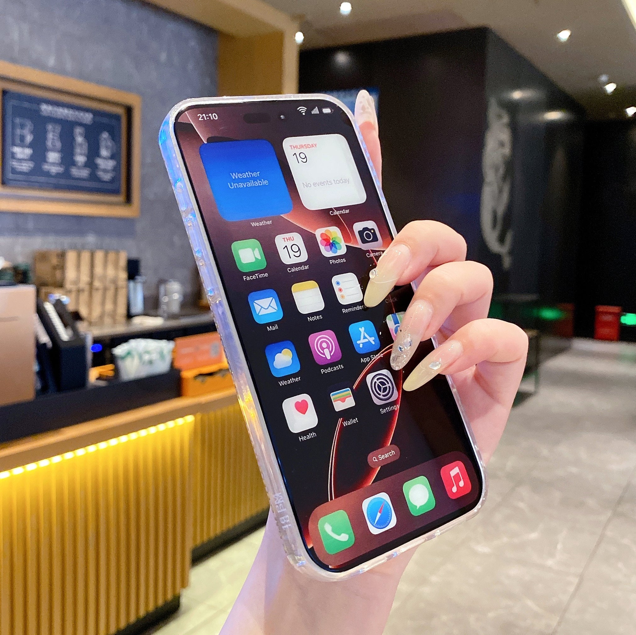 Crystal Flower Bling Case with Rose Border – Elegant 3D Design | Silicon Phone Case For iPhone 14 Pro