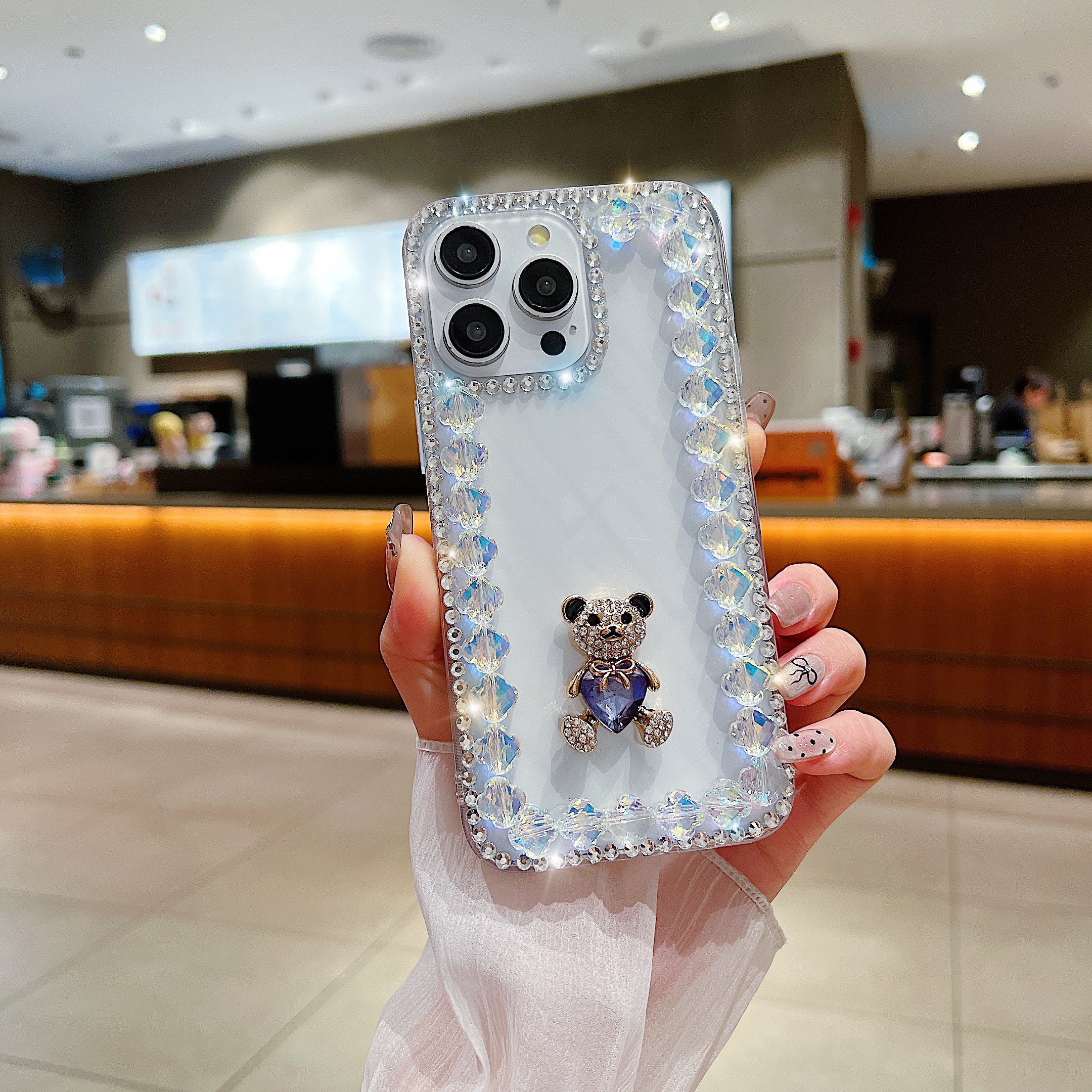 Dimond Bear Silicon Phone Case For iPhone 11 Pro