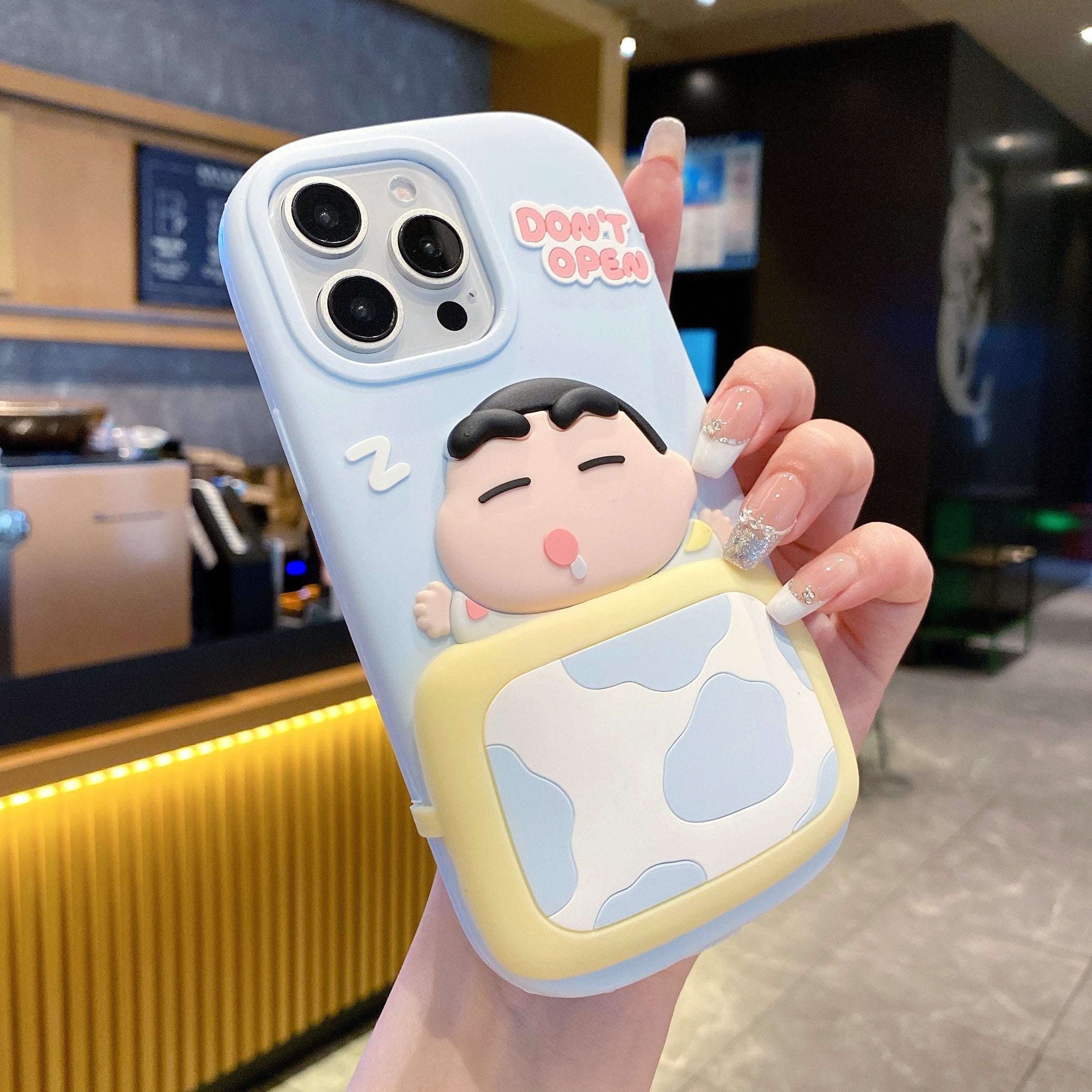 Don't Open Shinchan Silicon Phone Case