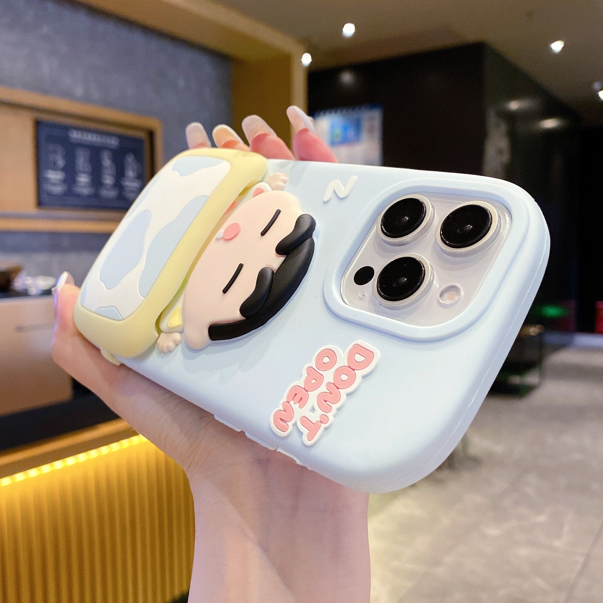 Don't Open Shinchan Silicon Phone Case For iPhone 15 Pro
