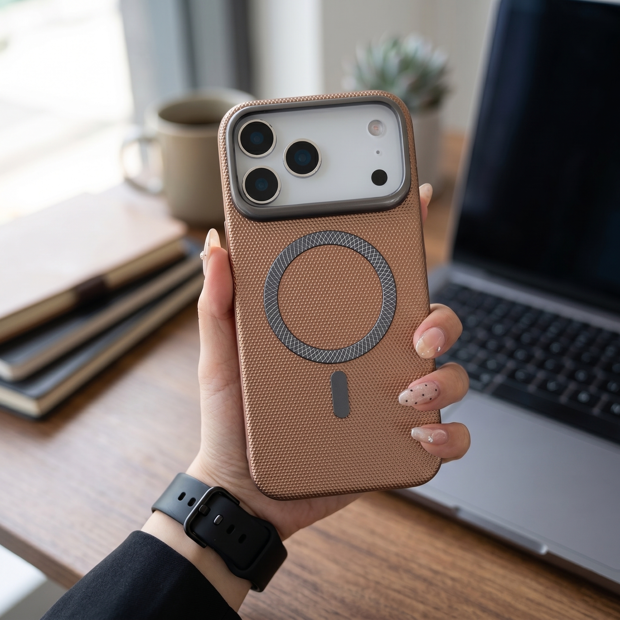 Golden Rainbow Romance Bling Case Handcrafted Holographic Word Art Phone Shield