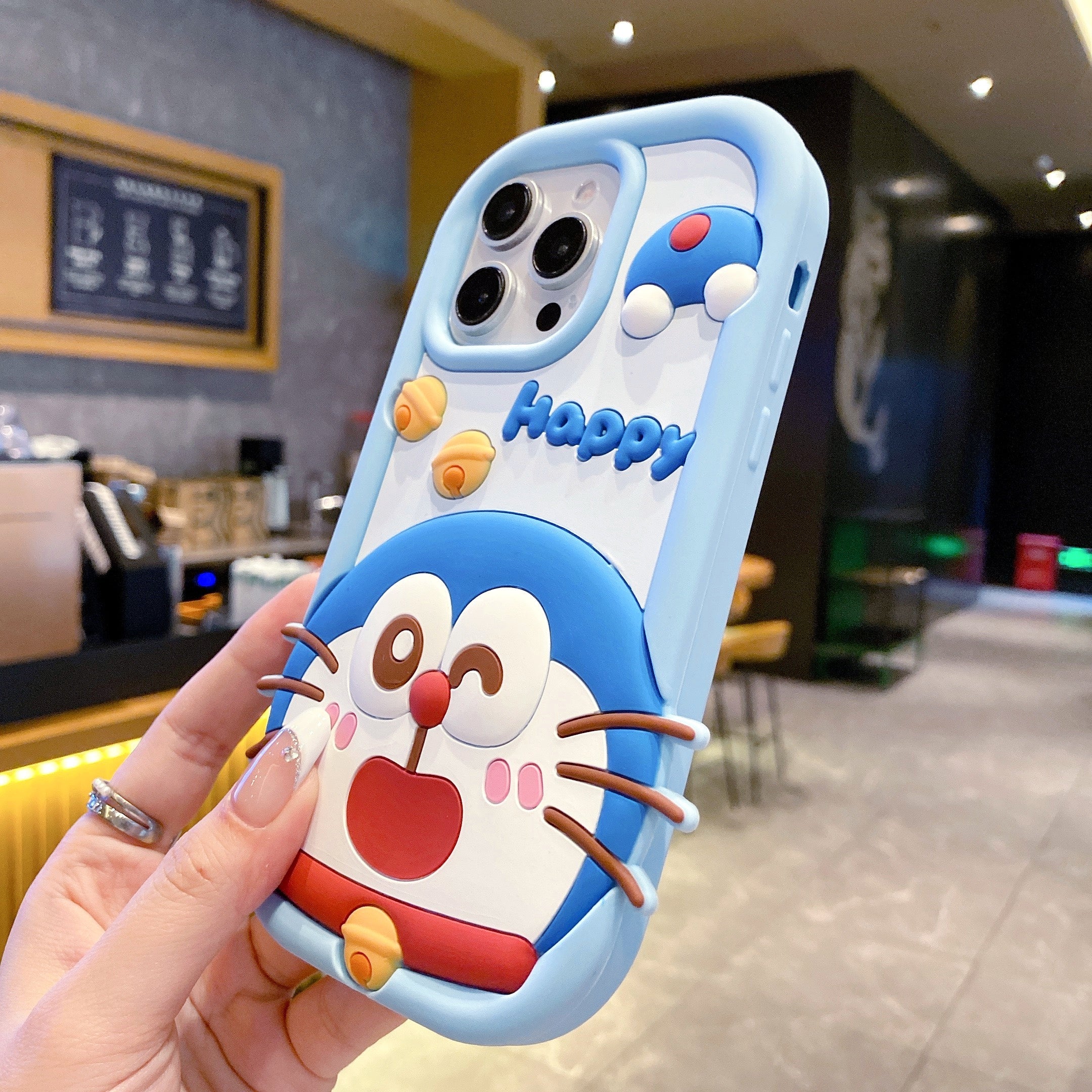 Happy Doraemon Silicon Phone Case