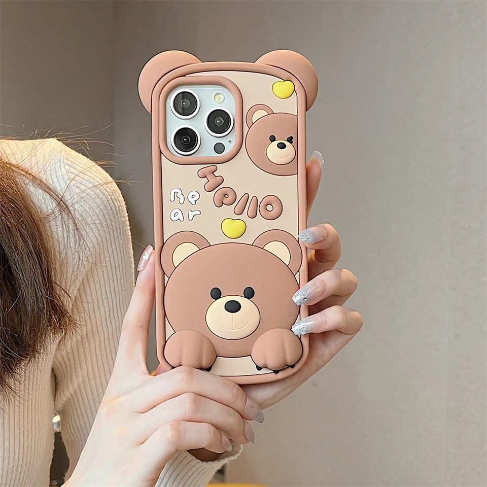 Hello Bear Silicon Phone Cases For iPhone 12