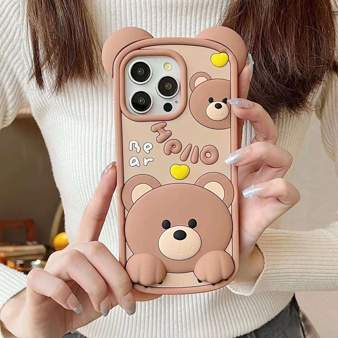 Hello Bear Silicon Phone Cases For iPhone 12 Pro