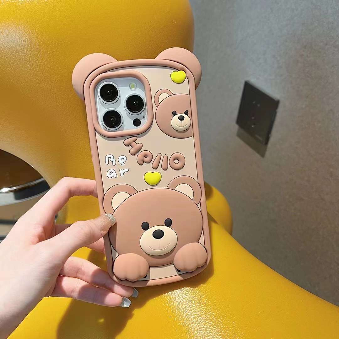 Hello Bear Silicon Phone Cases For iPhone 12