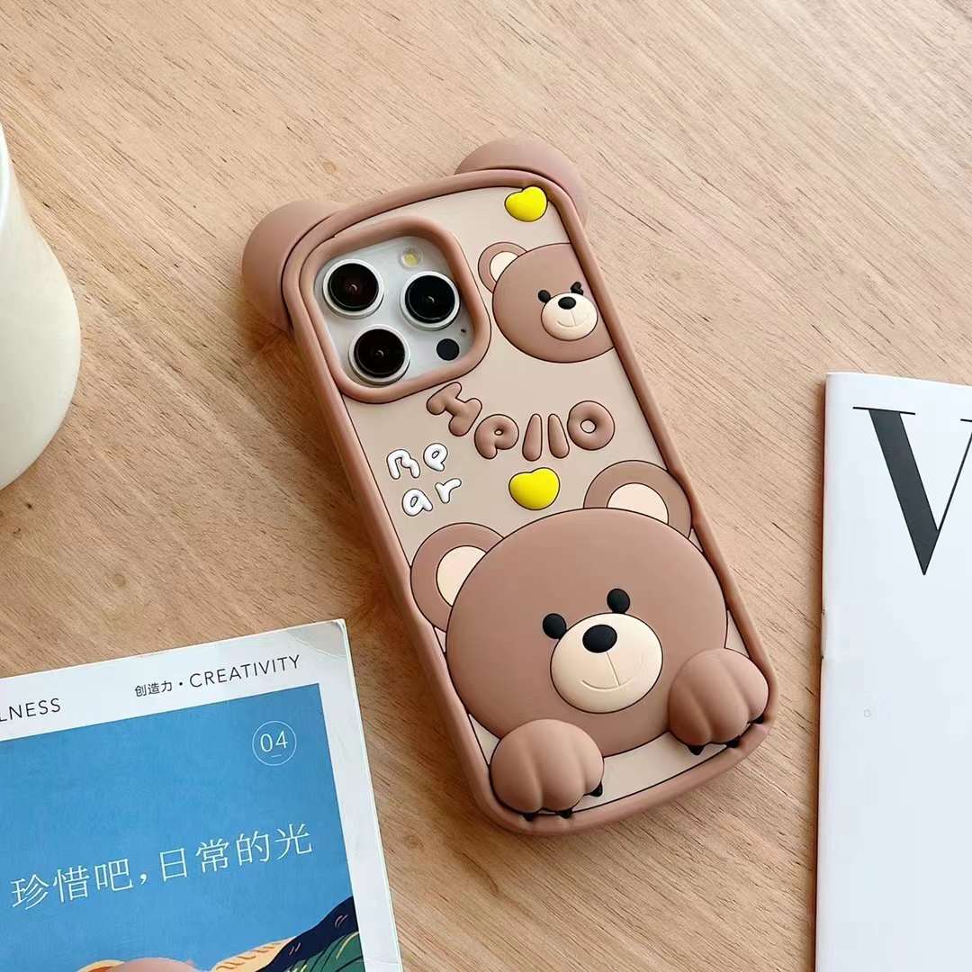 Hello Bear Silicon Phone Cases For iPhone 12 Pro