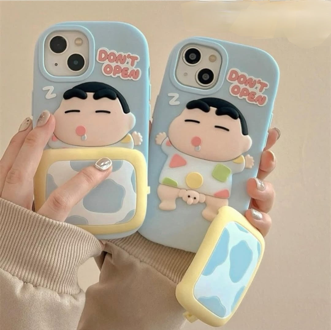 Don't Open Shinchan Silicon Phone Case For iPhone
