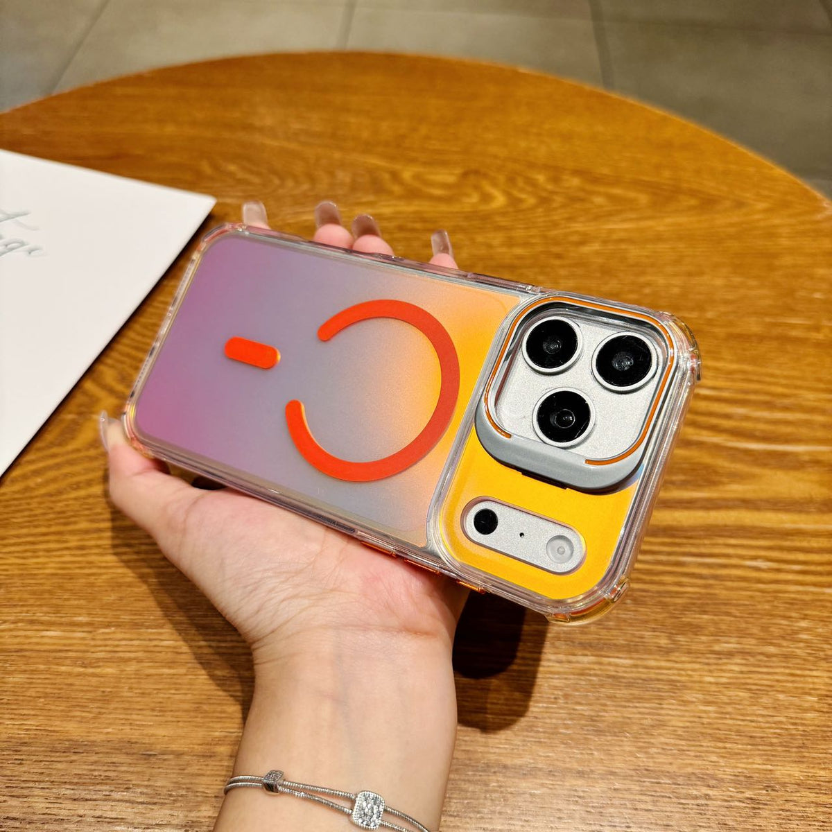 Peach Sorbet Holographic MagSafe Stand Case - Phone Case For iPhone