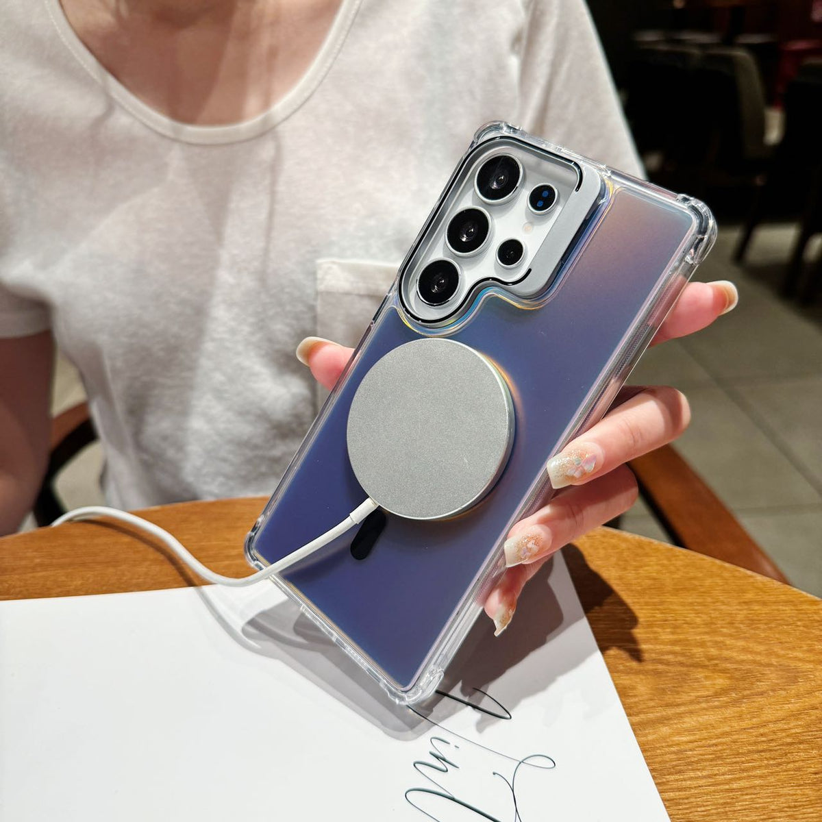 Holographic MagSafe Stand Case - Phone Case For Galaxy S25 Ultra