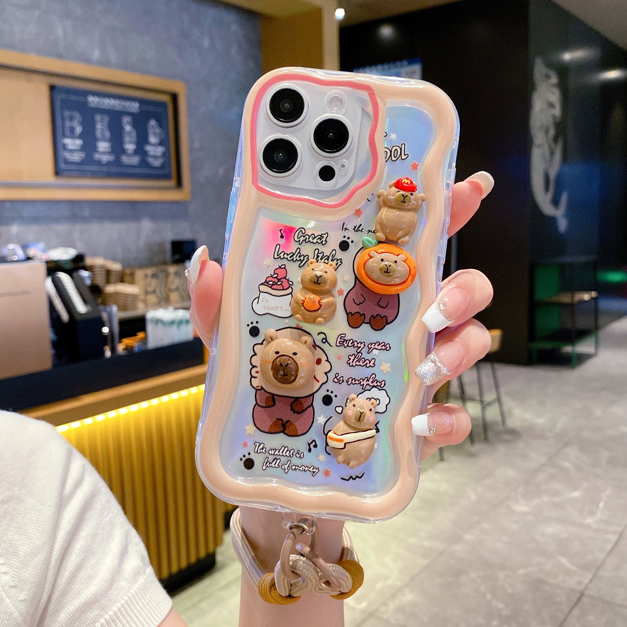 Lucky Toy Capybara Silicon Phone Cases For iPhone 15
