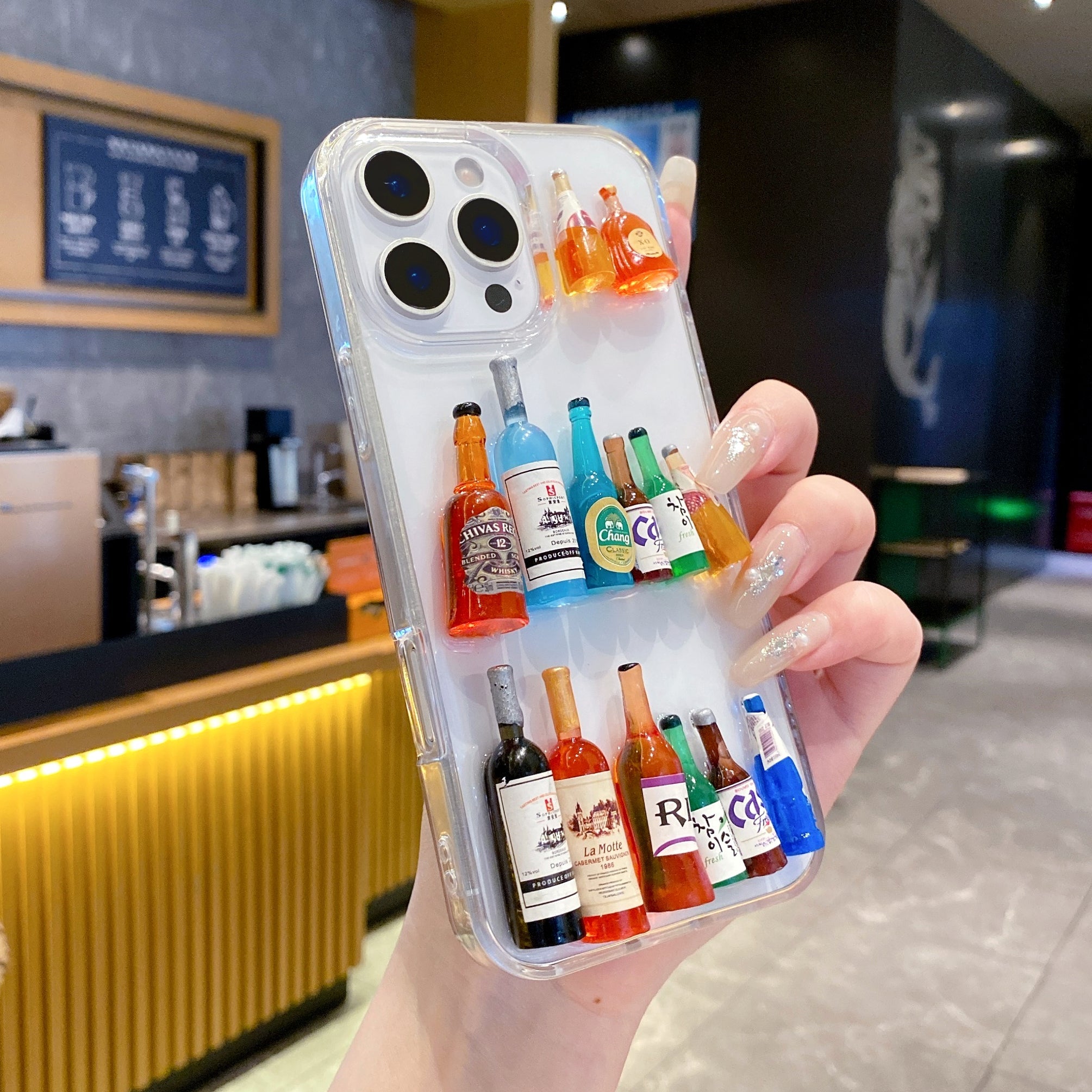 Mini Bar Bottle Case – Trendy Aesthetic Case For iPhone 14