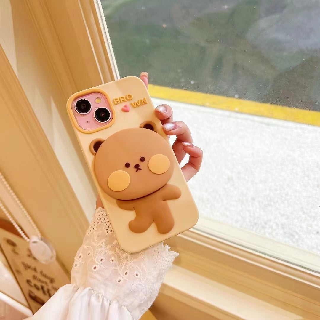 Mirror Bear Silicon Phone Cases For iPhone 13 Pro