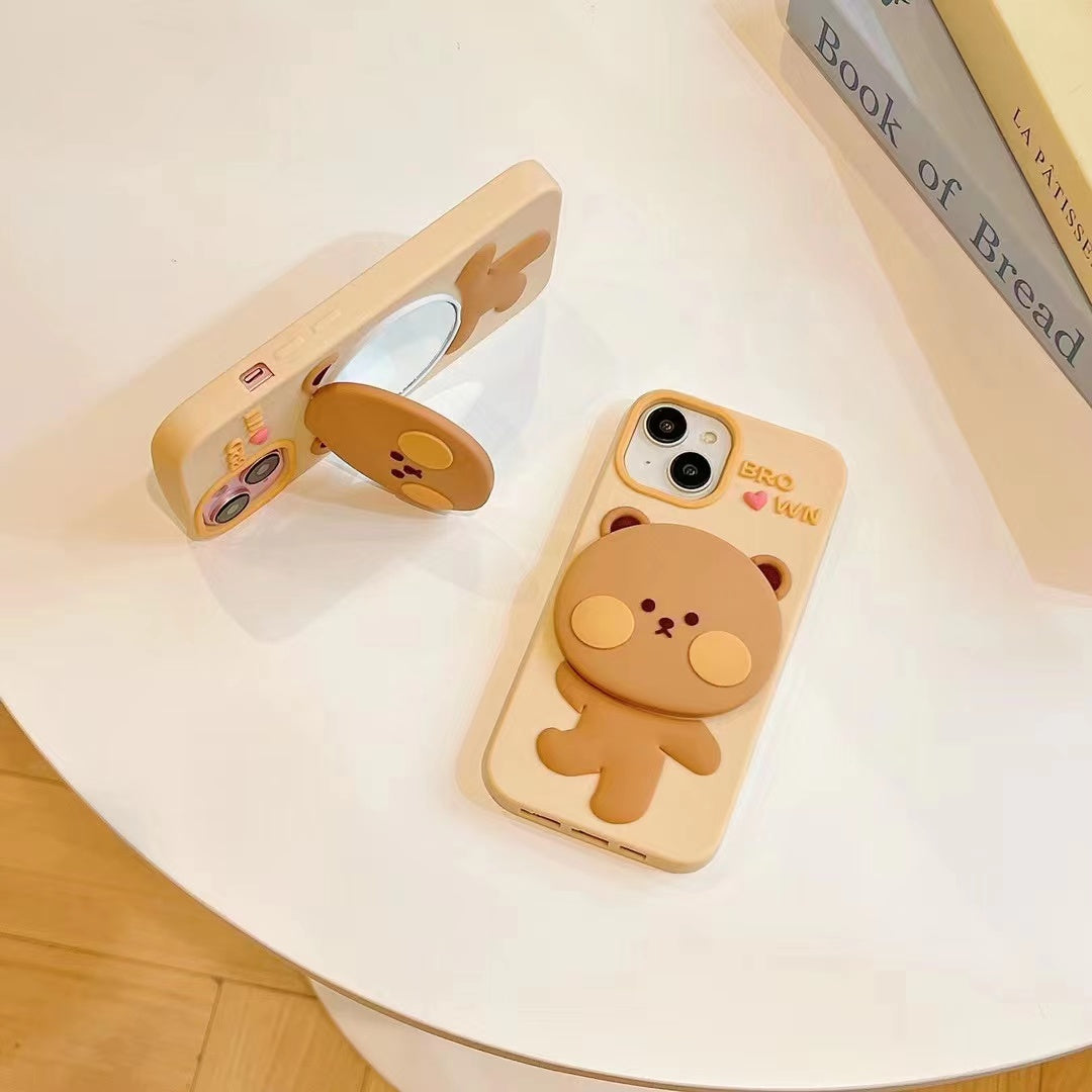 Mirror Bear Silicon Phone Cases For iPhone 12 Pro Max