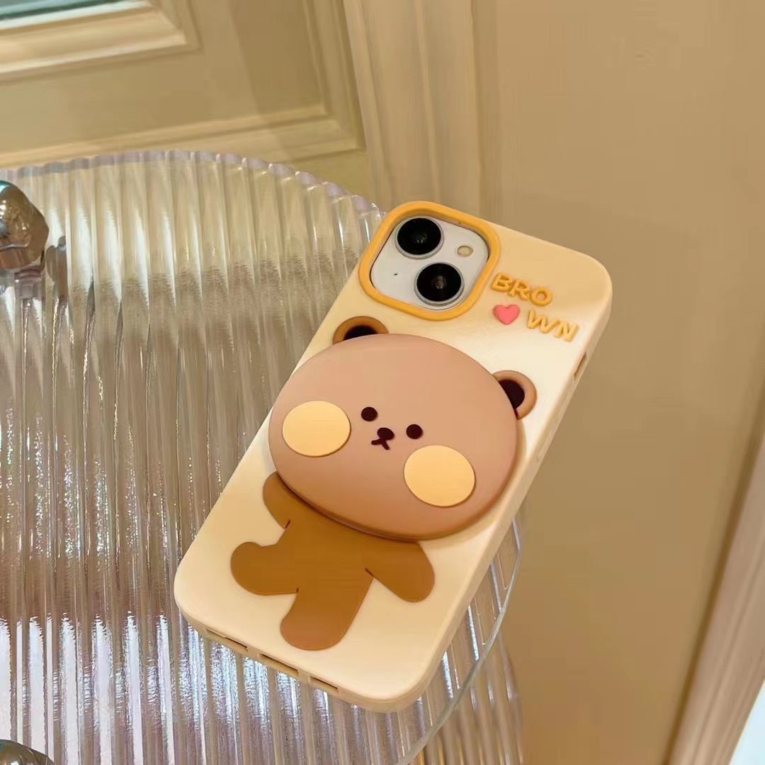 Mirror Bear Silicon Phone Cases For iPhone 11