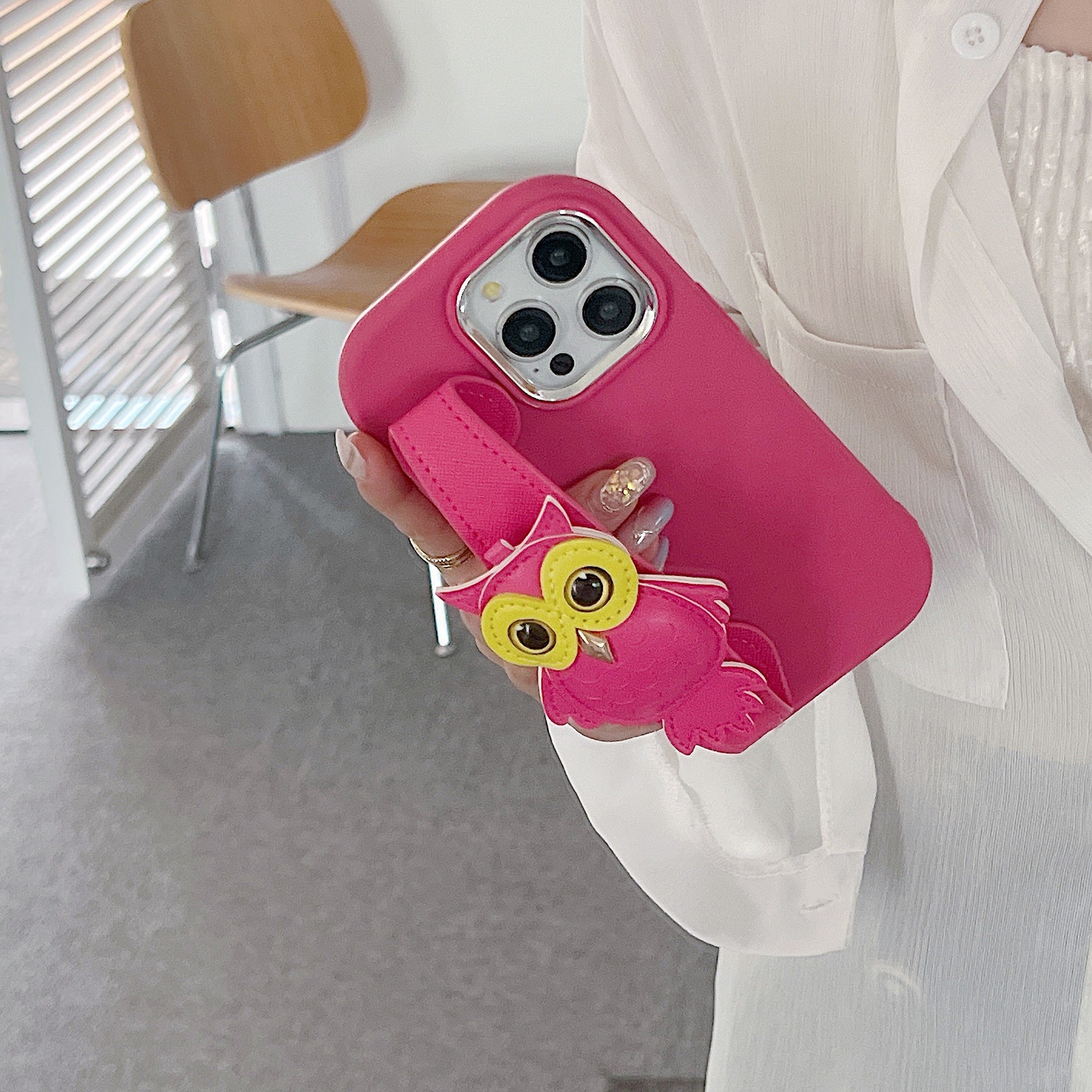 Owl With Belt Silicon Phone Cases For iPhone 14