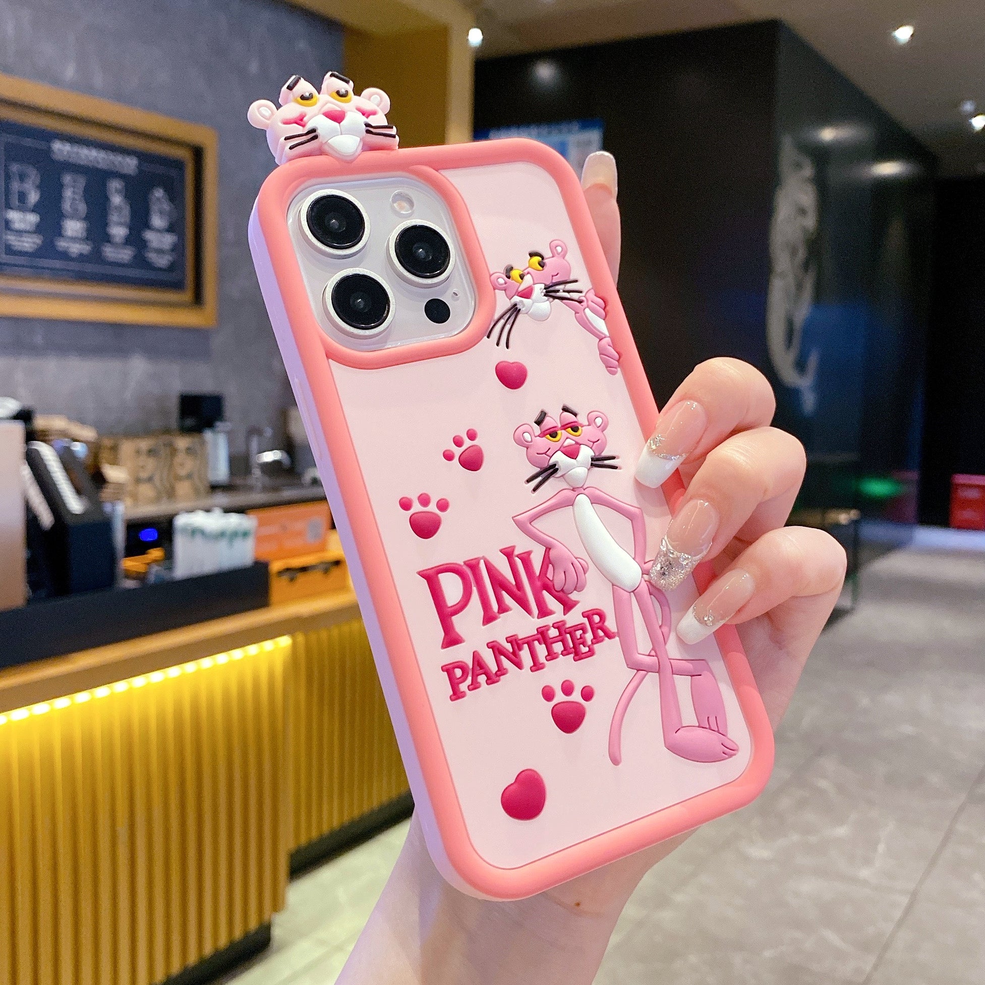 Pink Panther Silicon Phone Case For iPhone 16 Pro Max