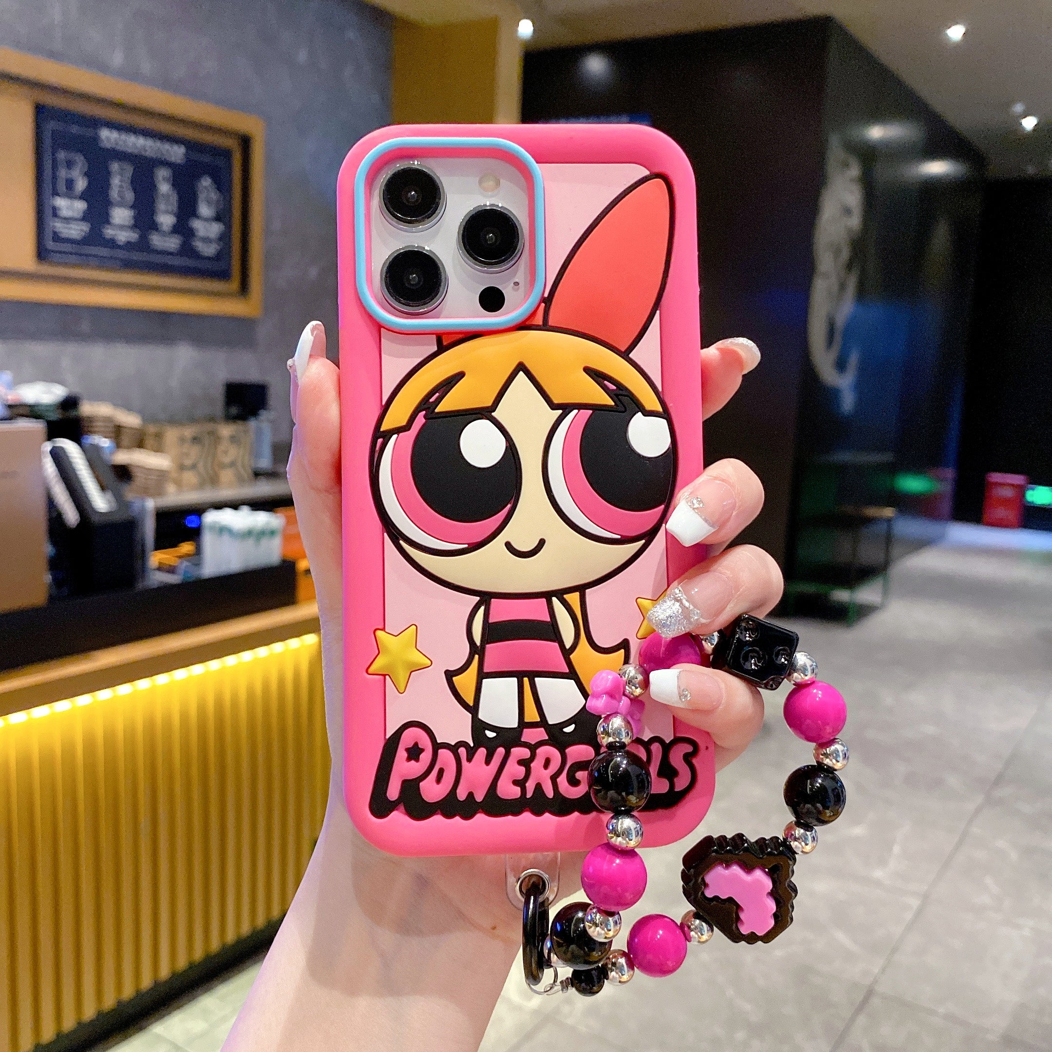 Power Girl Silicon Phone Cases For iPhone 15 Plus (Universal Camera Cut)