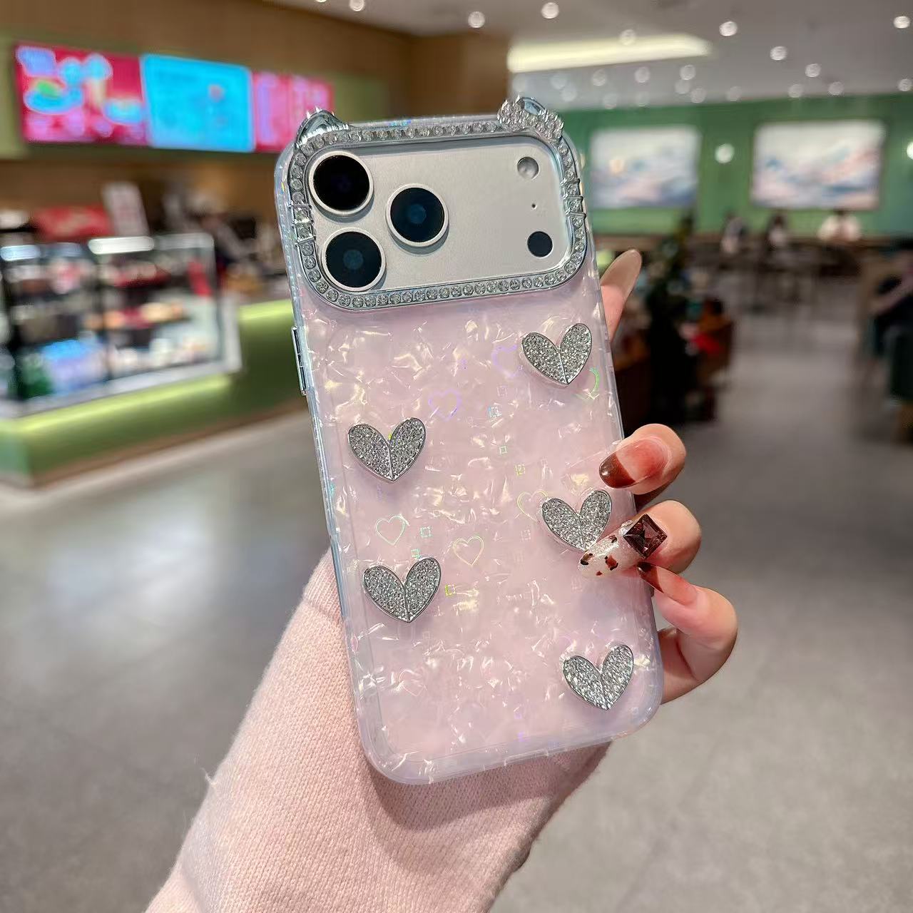 Princess Glow Heart Silicone Phone Case For iPhone 14