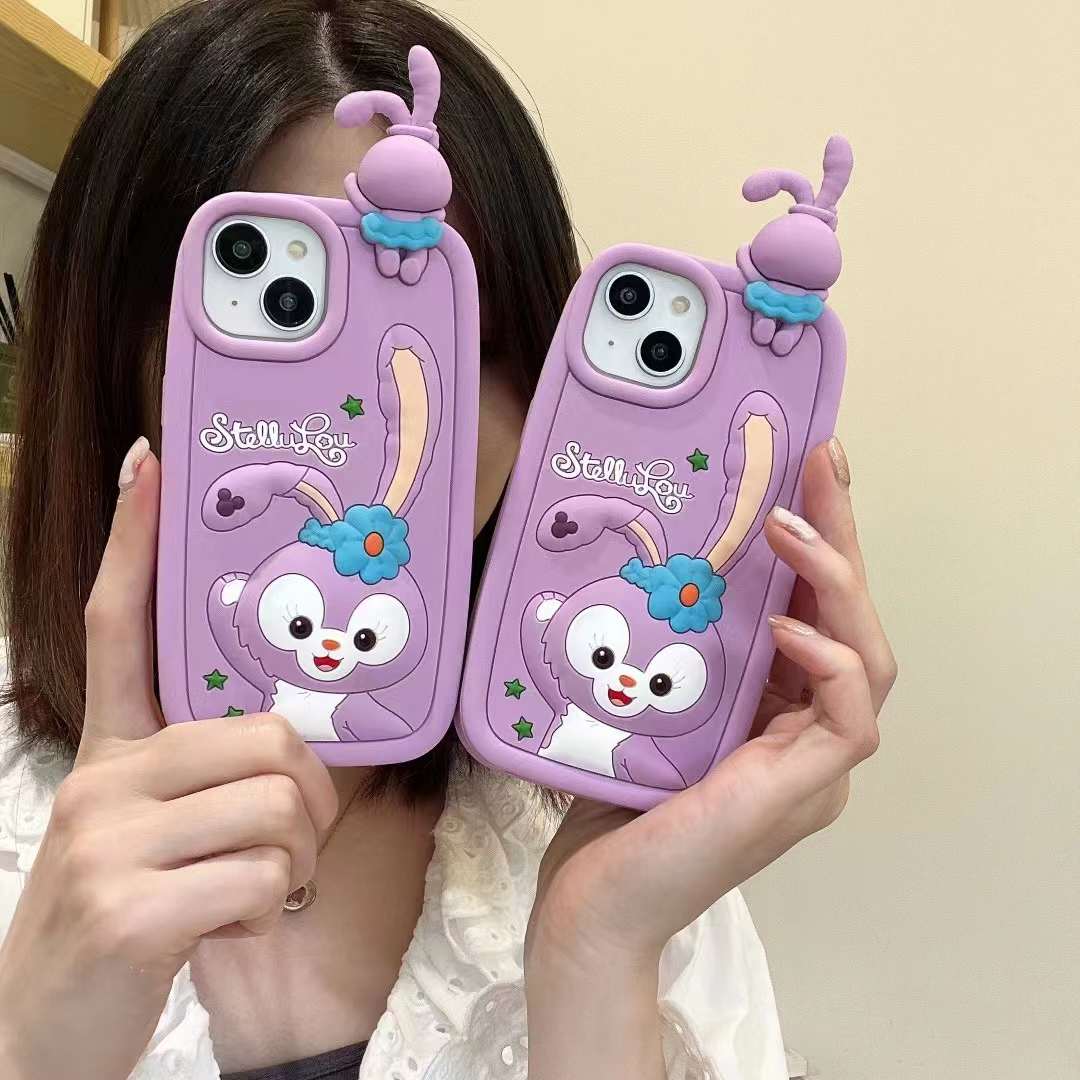 Purple Rabbit Silicon Phone Cases For iPhone 14