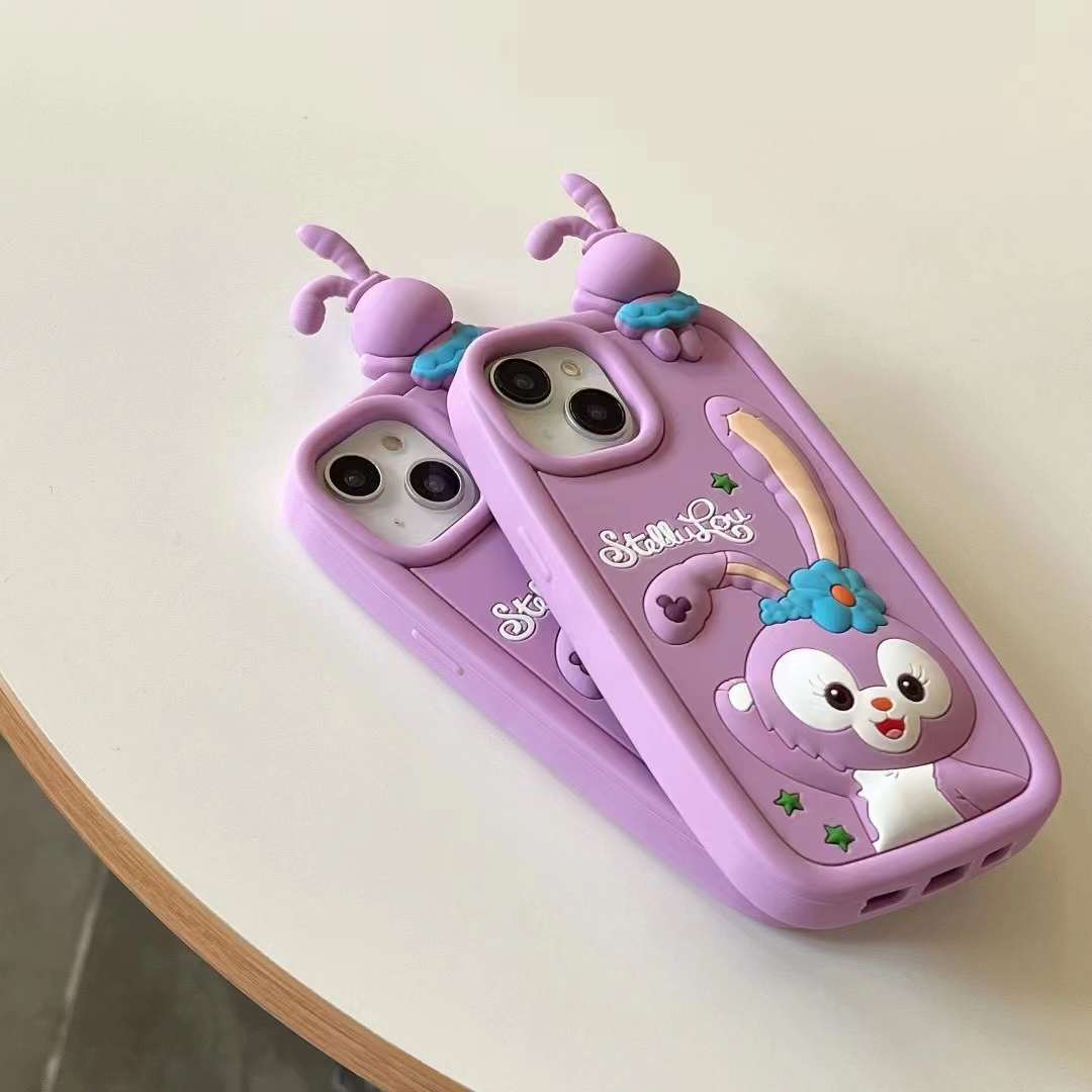 Purple Rabbit Silicon Phone Cases For iPhone 13 Pro Max