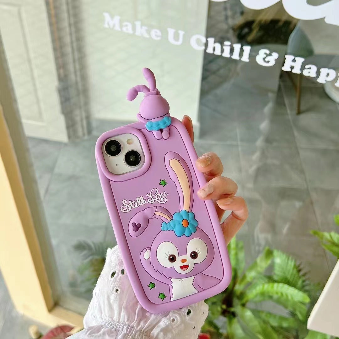 Purple Rabbit Silicon Phone Cases For iPhone 13