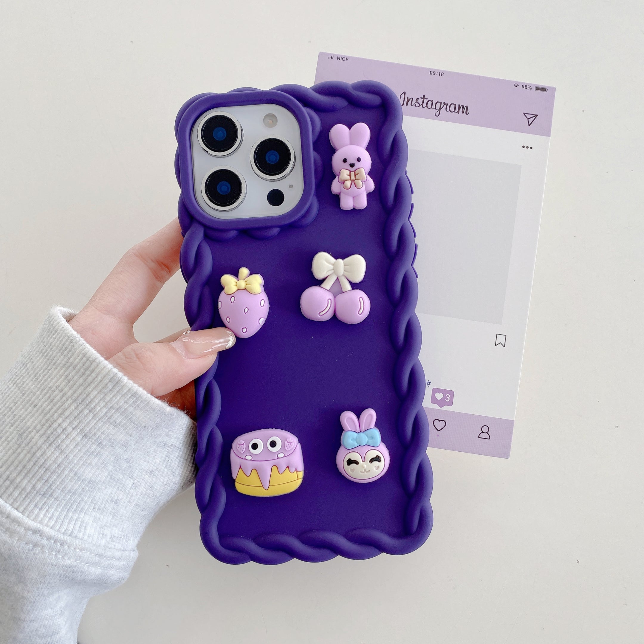 Purple Birthday Articals Silicon Phone Cases For iPhone 13 Pro