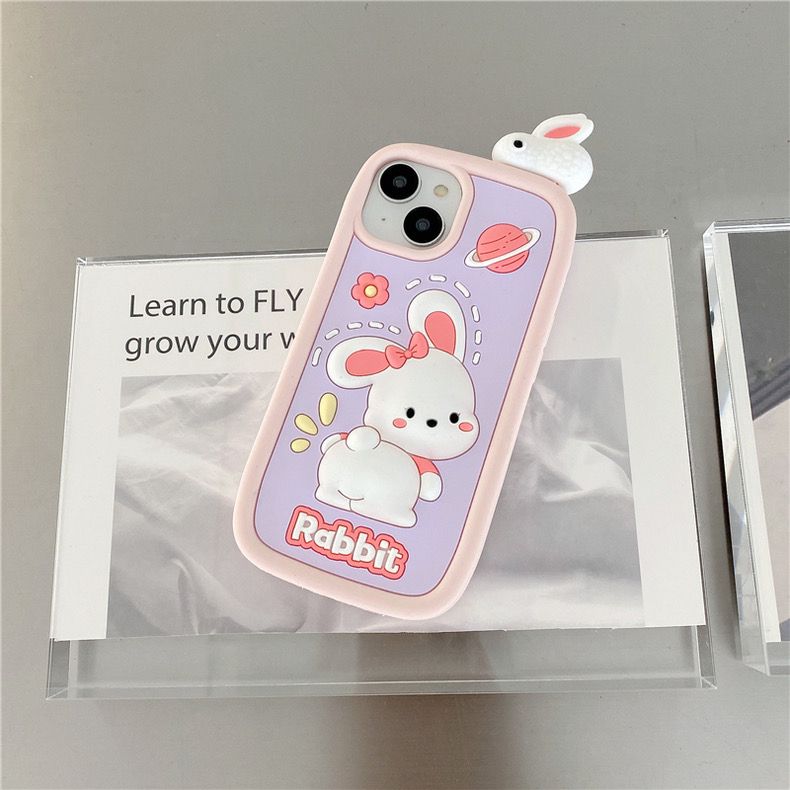 rabbit-with-earth-silicon-phone-cases-for-iphone