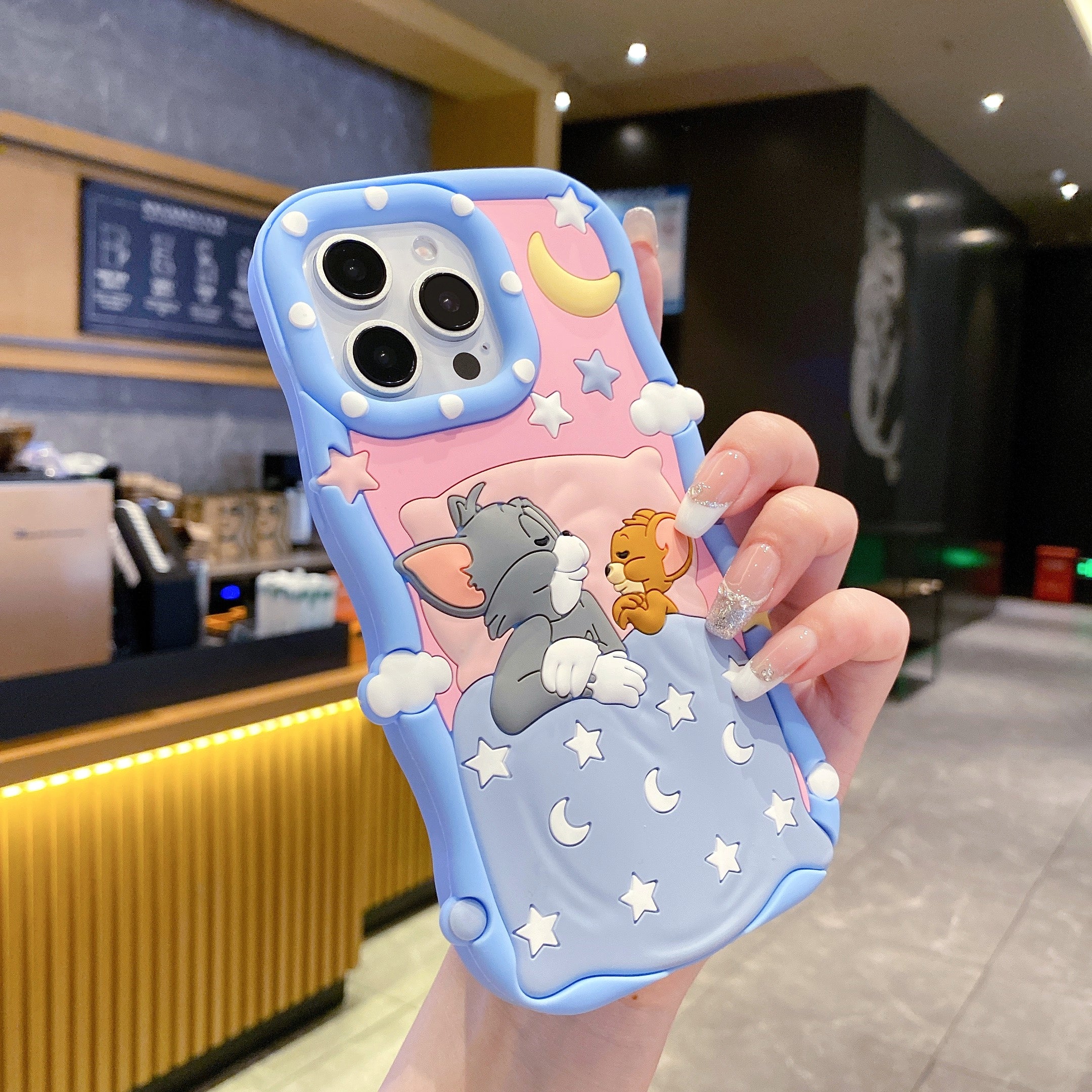 Sleeping Tom & Jerry Silicon Phone Cases For iPhone 16 Pro Max
