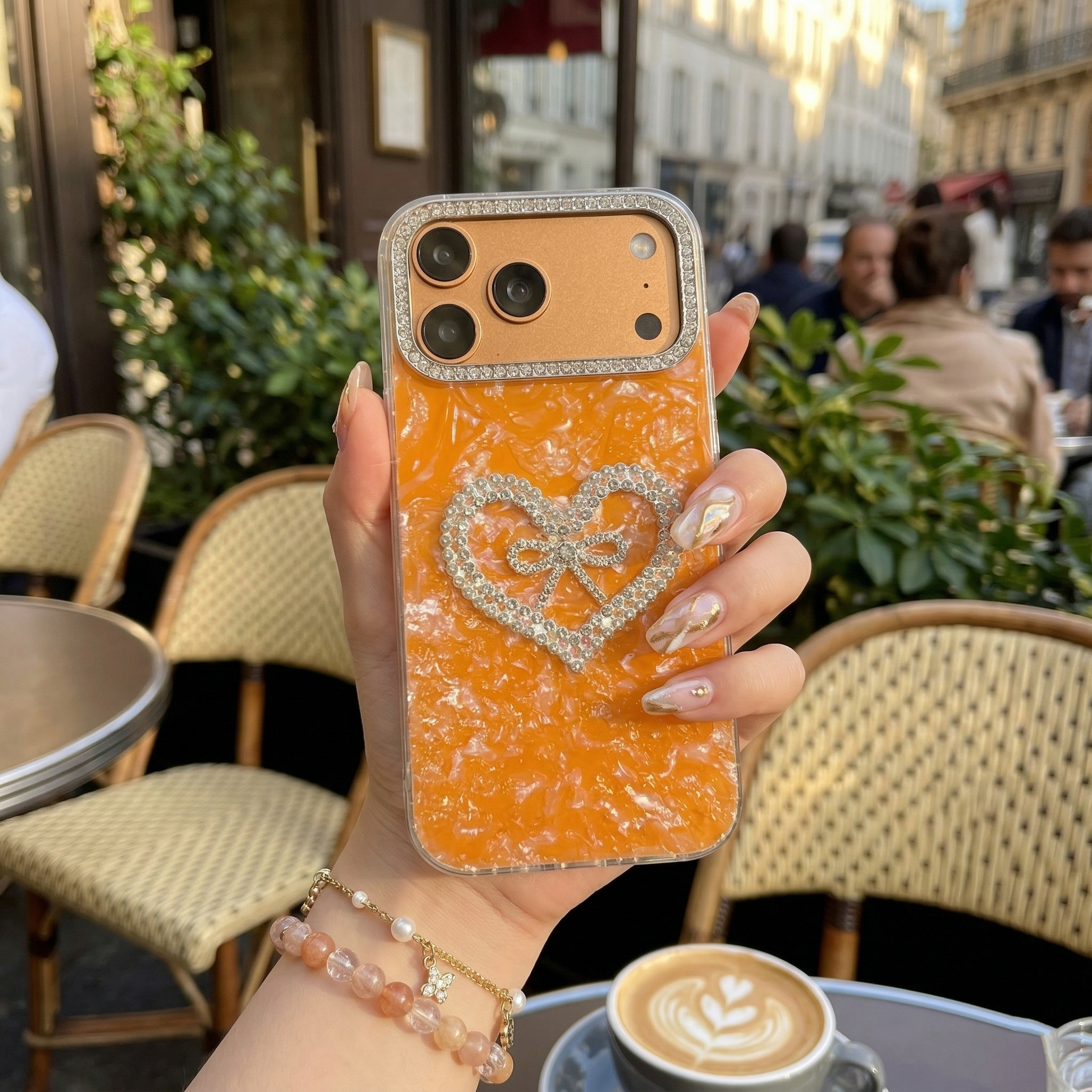 Sun Kissed Crystal Heart Elegance Case