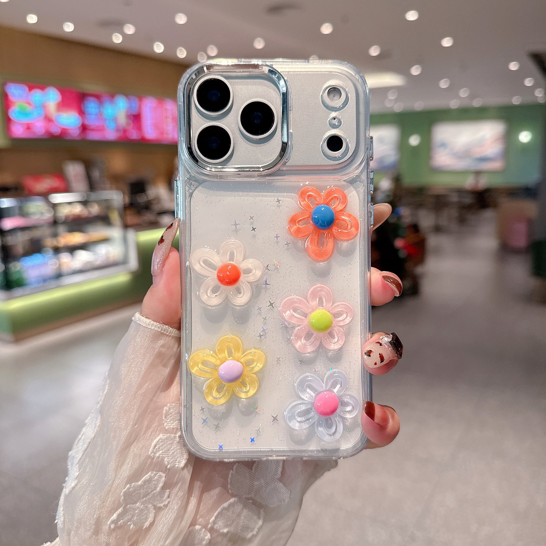 Sweet Garden Spark Silicone Phone Case For iPhone 17