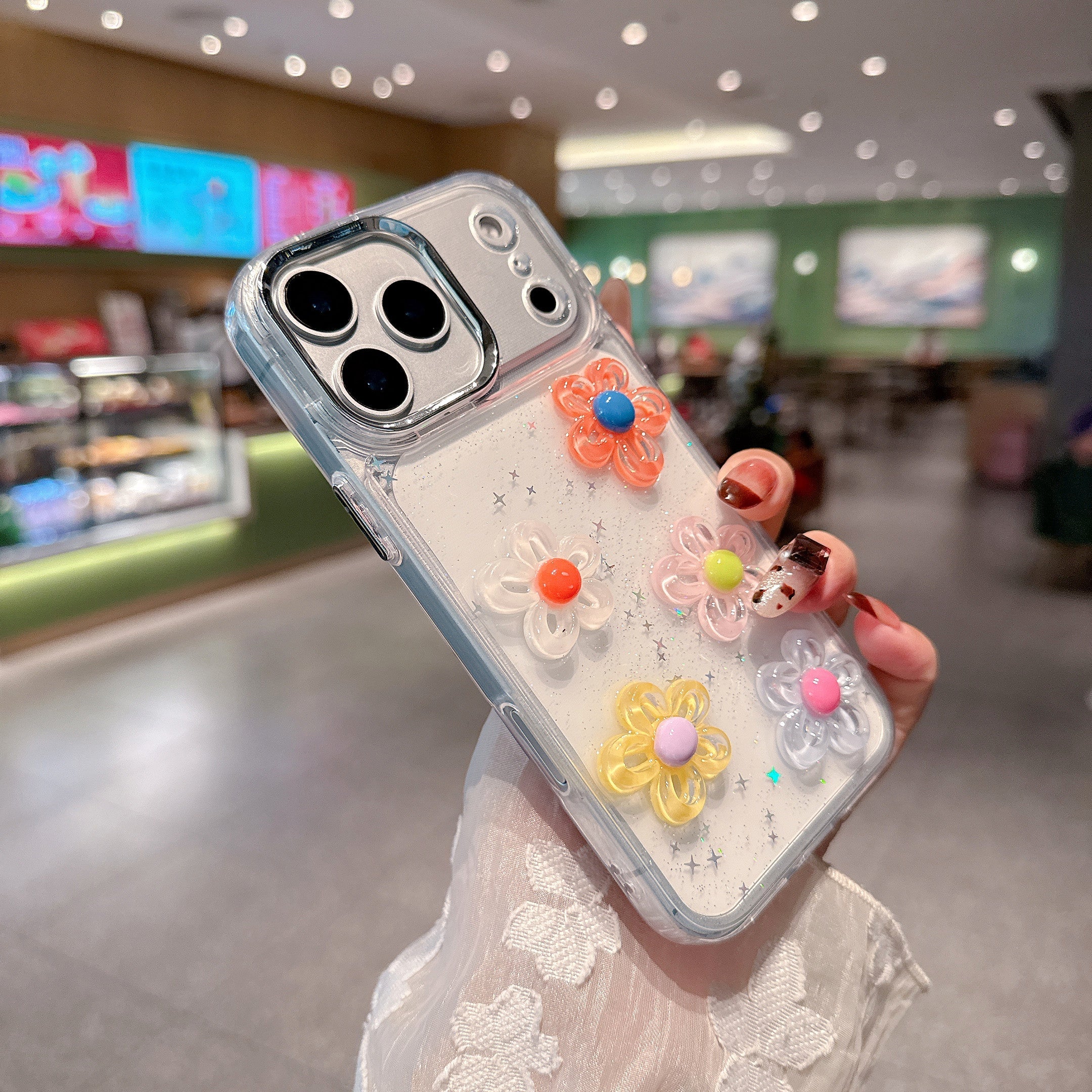 Sweet Garden Spark Silicone Phone Case For iPhone 14