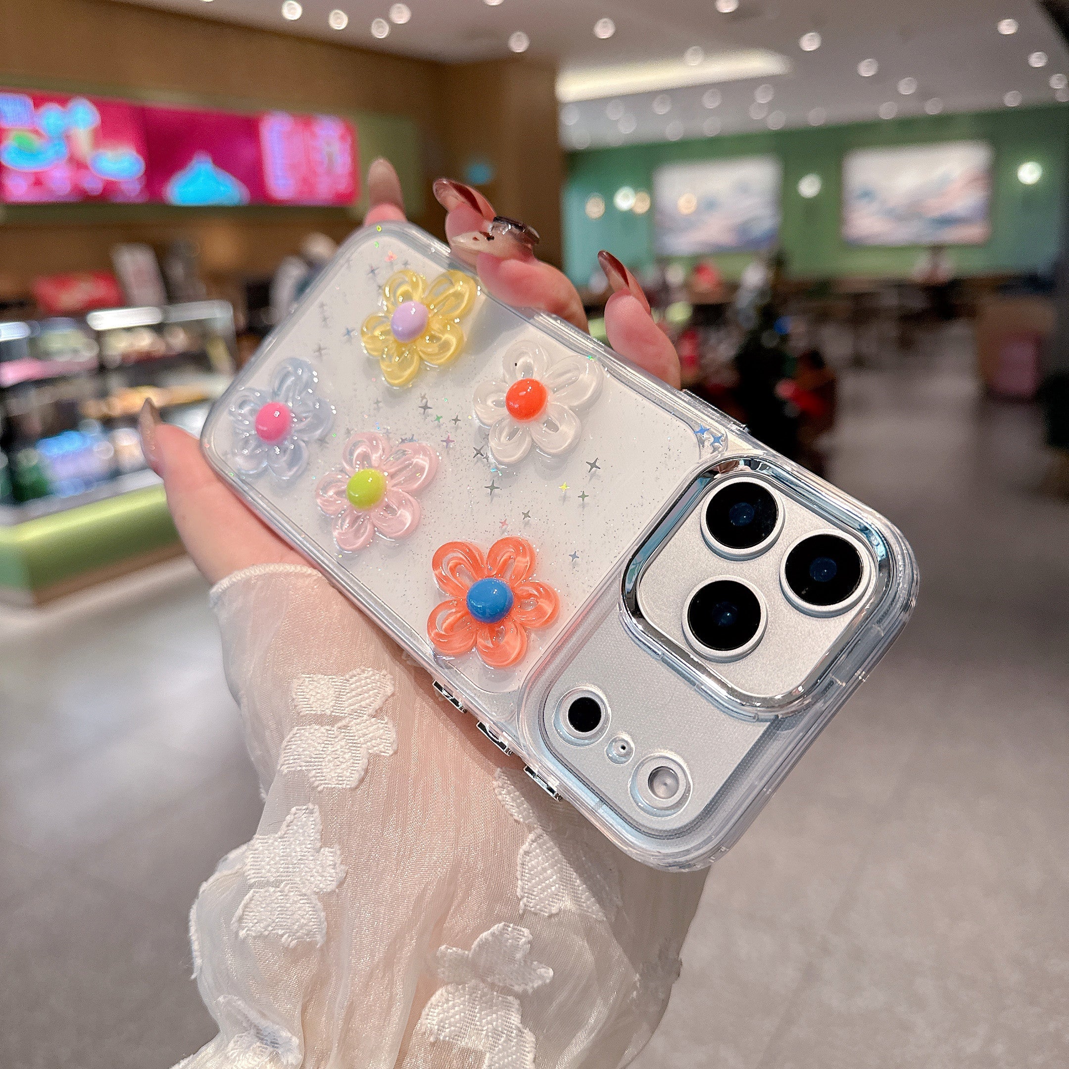 Sweet Garden Spark Silicone Phone Case For iPhone 17