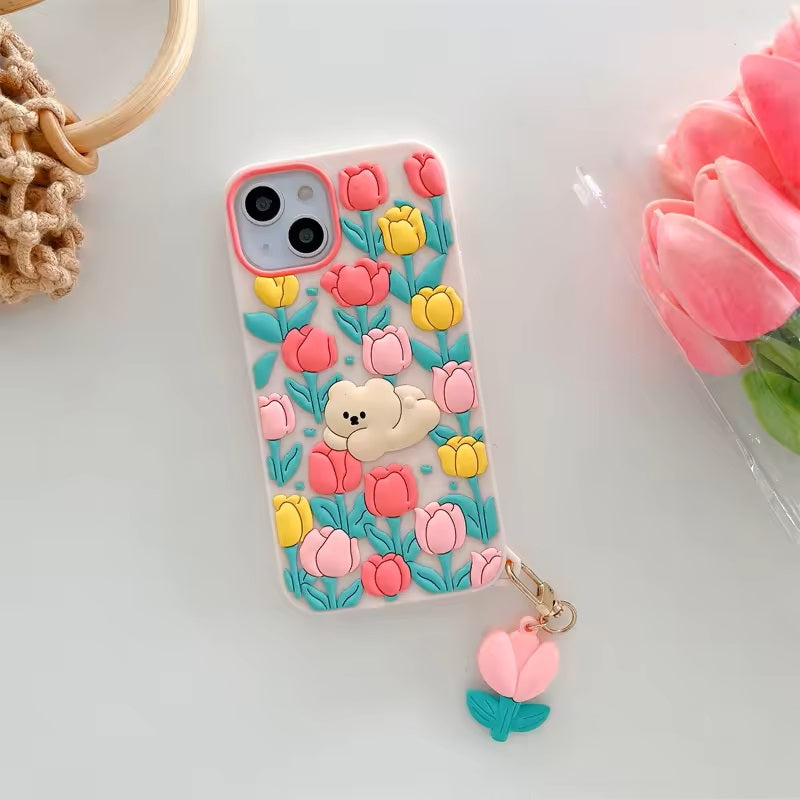 Tulip Flower Silicon Phone Cases For iPhone 12 Pro Max