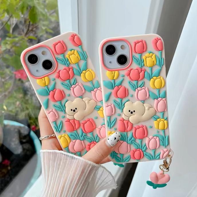 Tulip Flower Silicon Phone Cases For iPhone 11