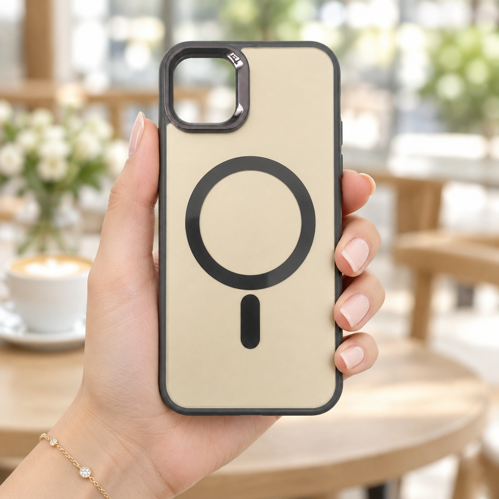 Black Luxury Smoky Phone Case With Magsafe - Phone Case For iPhone 14