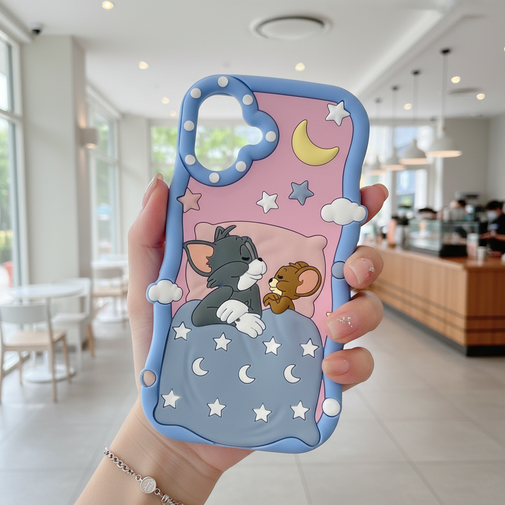 Sleeping Tom & Jerry Silicone Phone Case