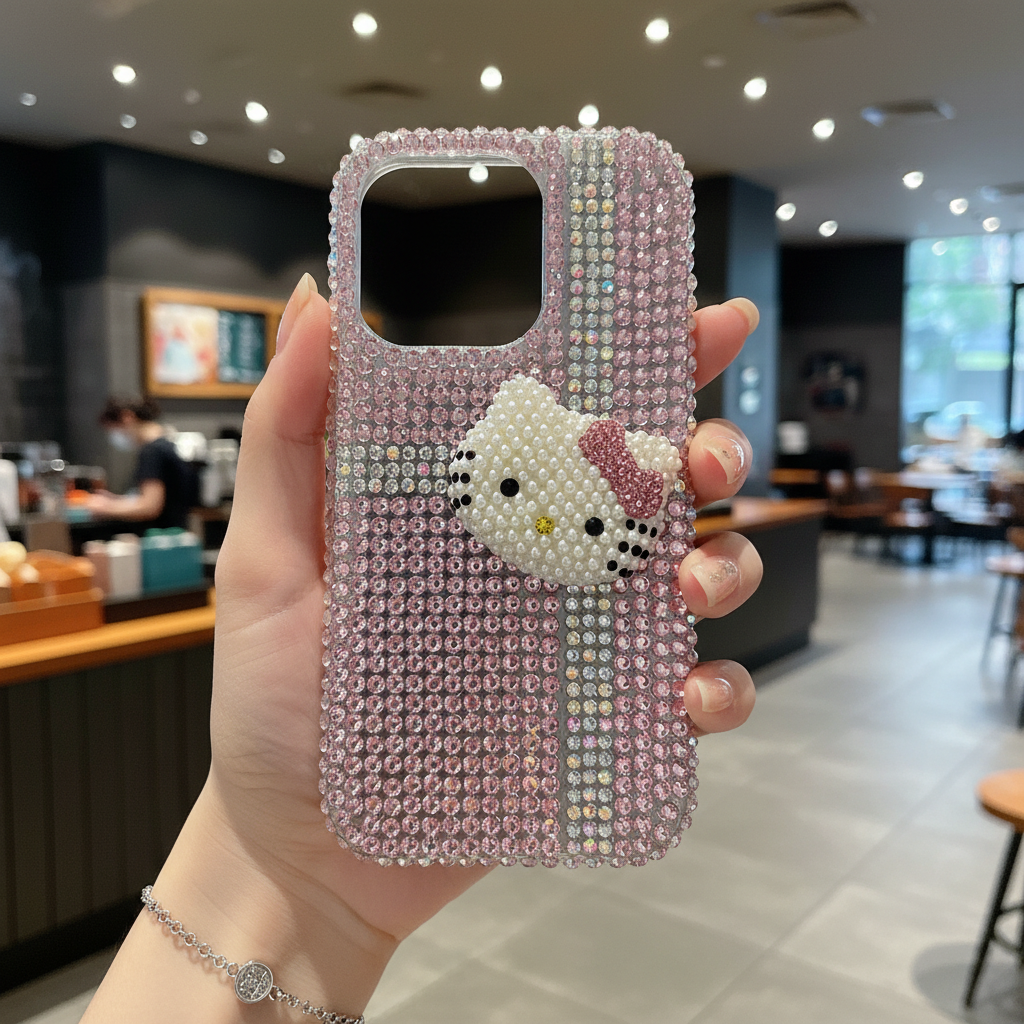 Glitz & Ribbon Elite Case - Pink - Phone Case For iPhone 15 Plus