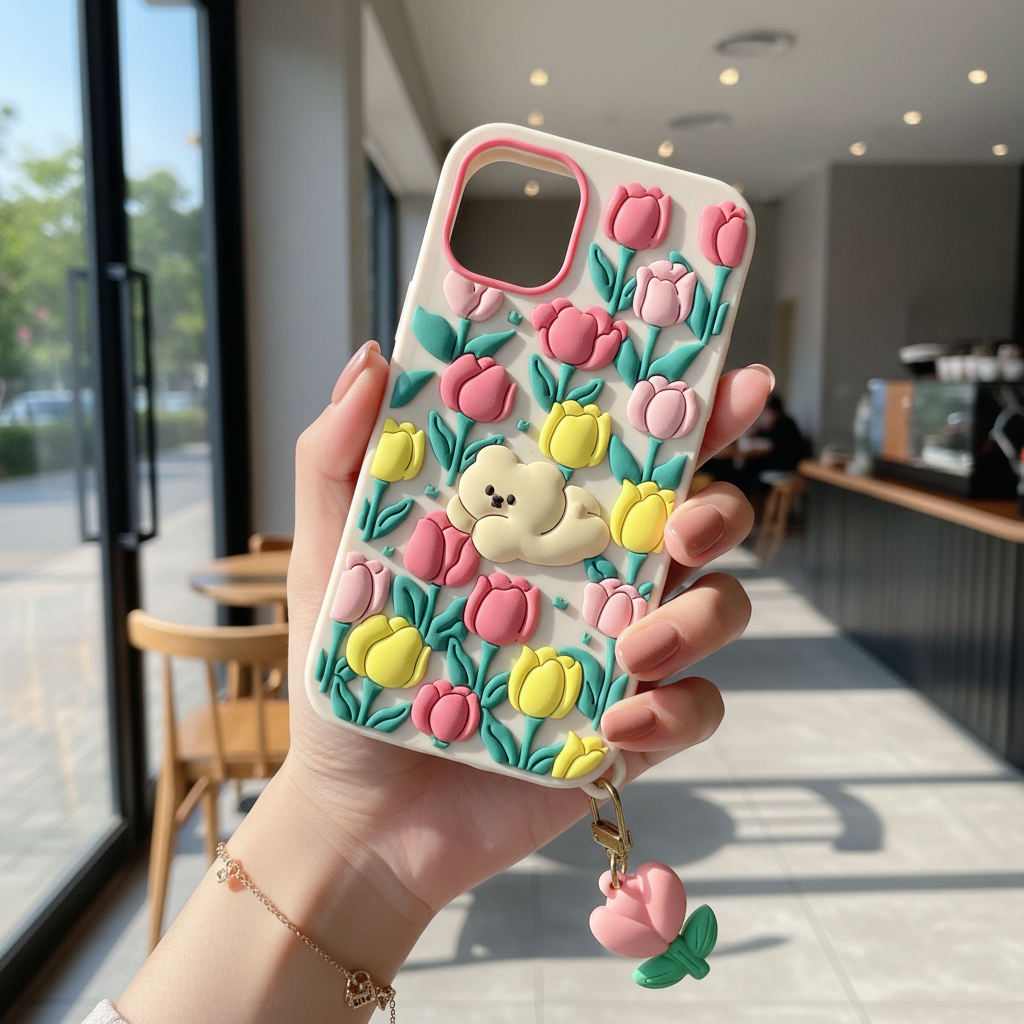 Tulip Flower Silicone Phone Case