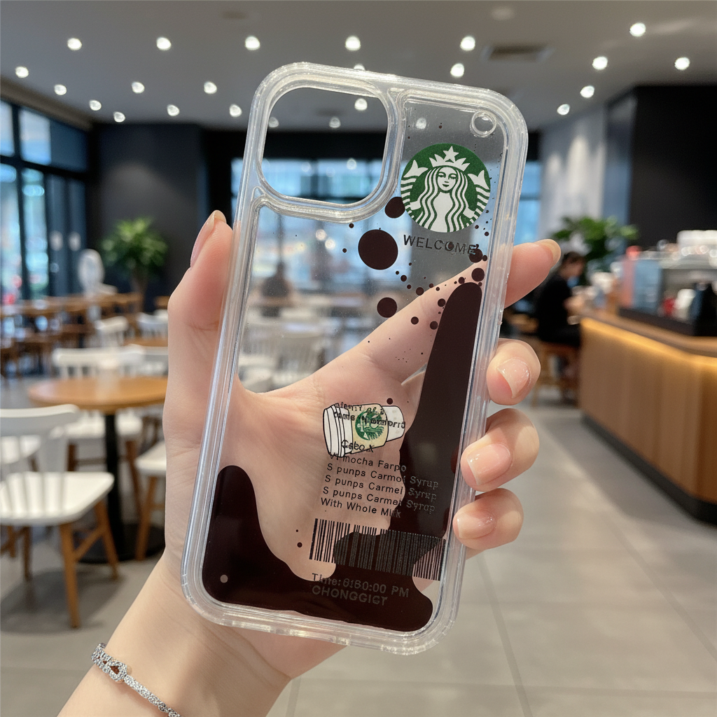 Starbcuks Liquid Coffee Floating Cup - Phone Case For iPhone 13