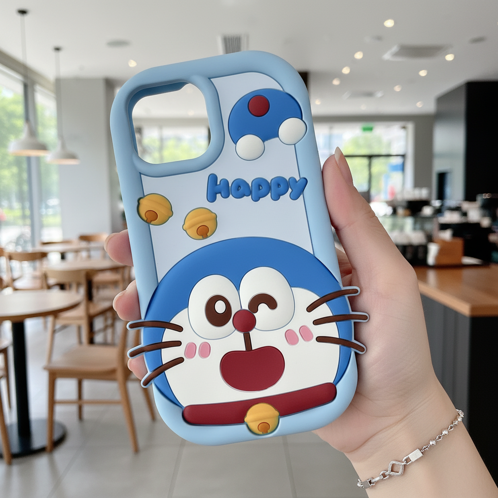 Happy Doraemon - Phone Case For iPhone 14 Plus