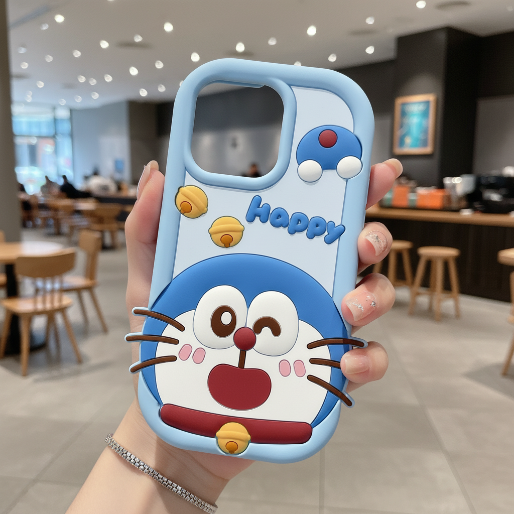 Happy Doraemon - Phone Case For iPhone 15 Pro