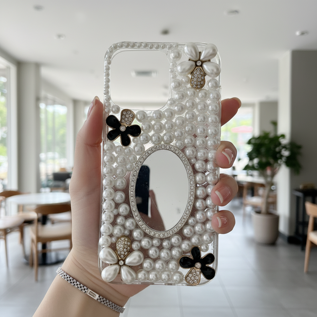 Pearl With Mirror - Phone Case For iPhone 15 Pro