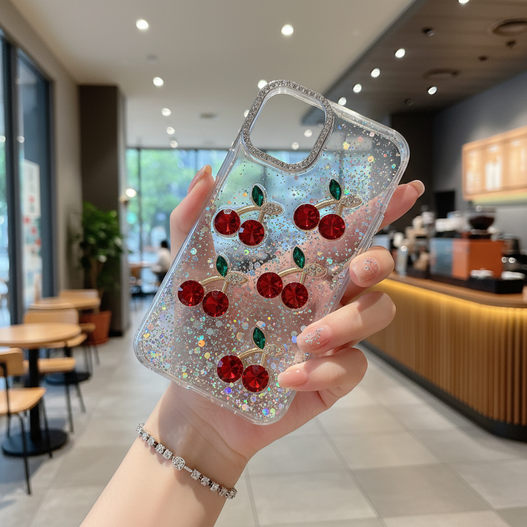 Red Cherry Crystal - Phone Case For iPhone 13