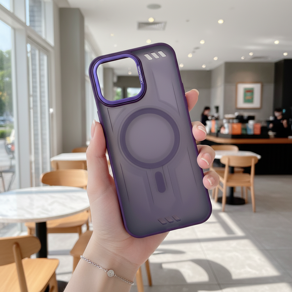 Midnight Purple MagSafe Ring Silicone Case - Phone Case For iPhone 15 Pro Max